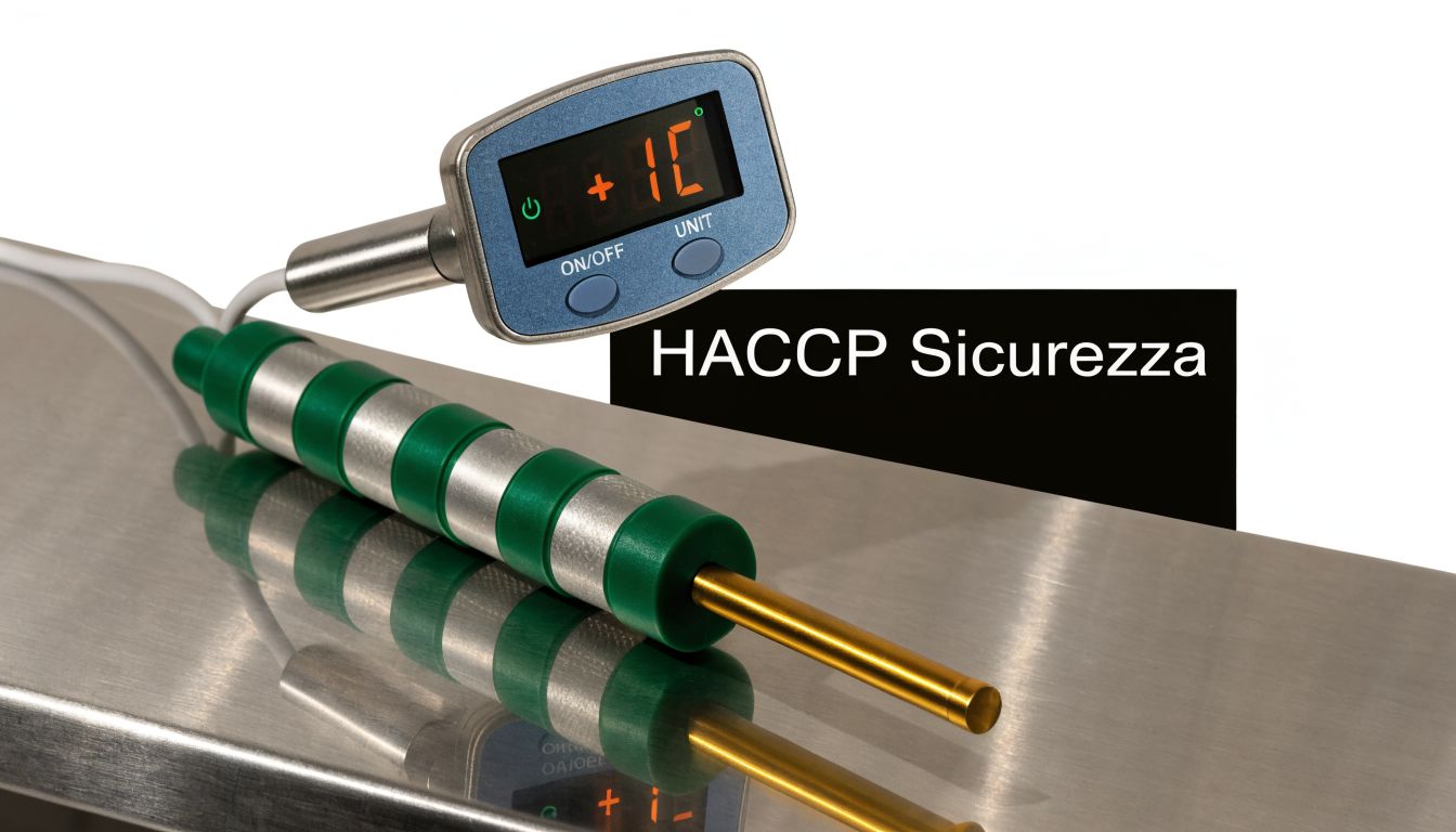 Termometro digitale professionale per il controllo della temperatura alimentare nel rispetto delle norme di sicurezza HACCP